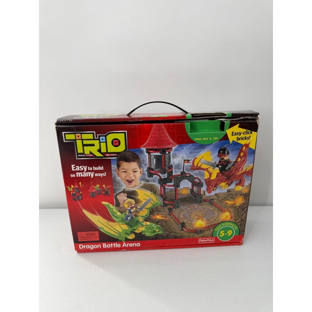 Fisher-Price TRIO Dragon Battle Arena Building Set 2009 Castle Knights READ